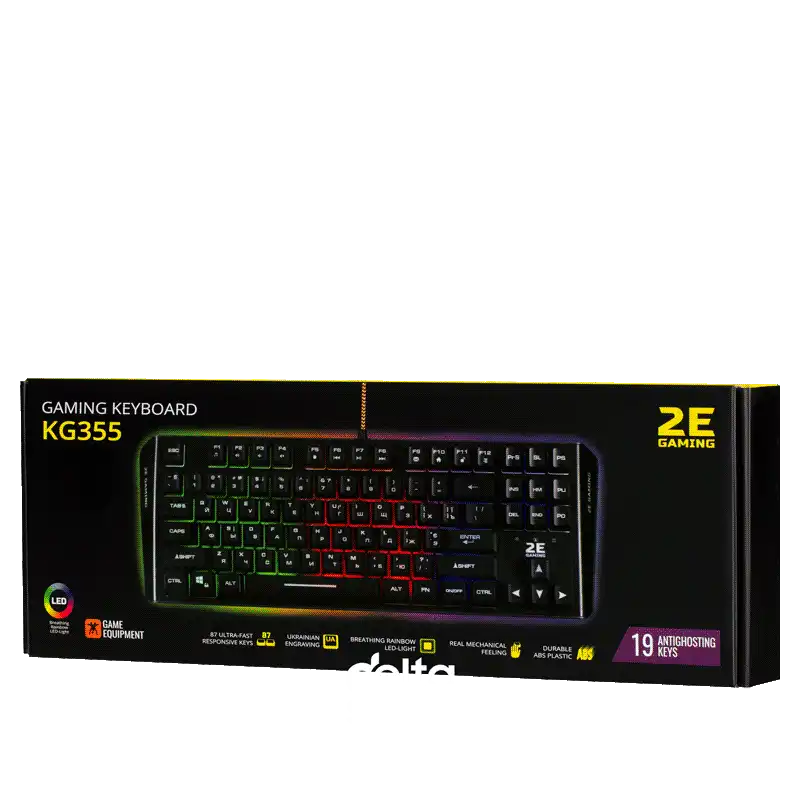 2E KG355 Gaming Keyboard LED Black 2E-KG355UBK